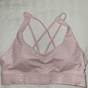 Zyia Pink Leopard Unicorn Light n Tight Strappy Bra